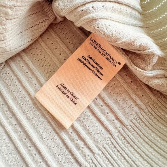 NWT LoveShackFancy Martti Stretch Pointelle Cardigan Eau De Nil Green | S - Picture 11 of 11